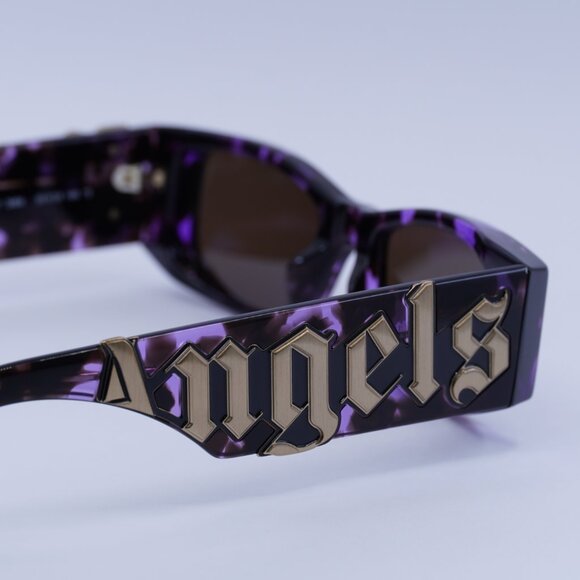 Palm Angels PERI007 ANGEL 3464 Sunglasses Havana Rectangle Frame, Brown Lenses - Picture 10 of 11